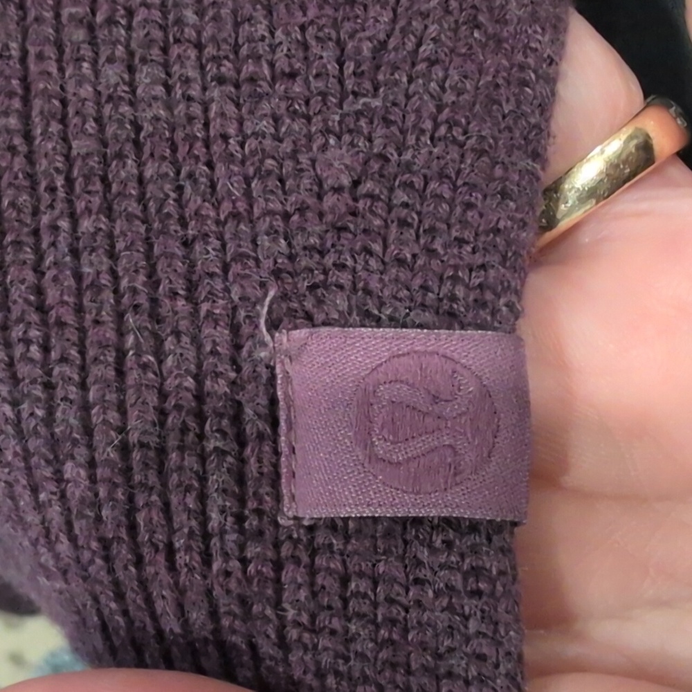 Lululemon Boxy Cotton-Blend Sweater Heathered Vintage Plum - Picture 6 of 9